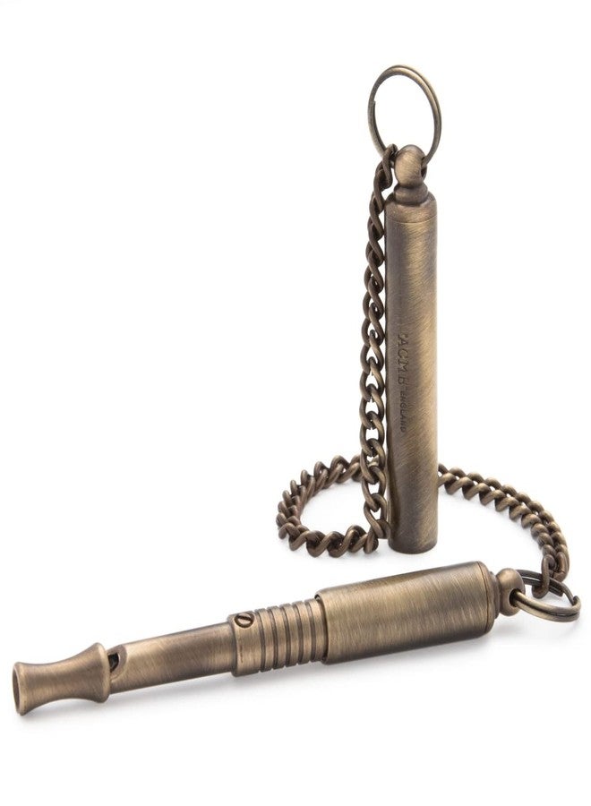 ACME Original 'Silent' Dog Training Whistle no. 535. Adjustable Frequency. Good Sound Quality. Weather-Proof. Designed and Made in The UK. Solid Brass (Antique Brass) - Image 1